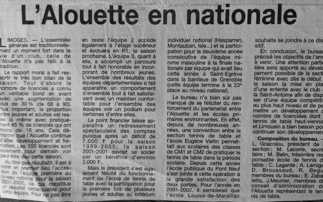 L’Alouette en nationale !