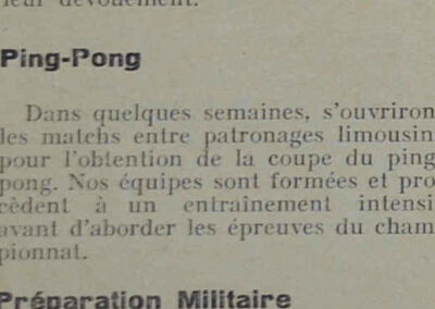 Extrait du mensuel « Le Rayon » d'avril 1935, article sur le Ping-Pong