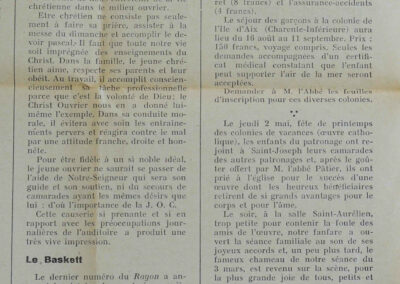 Extrait du mensuel « Le Rayon » de mai 1935, article sur le Ping-Pong