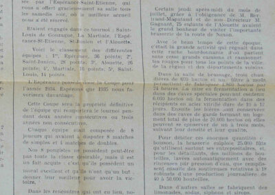 Extrait du mensuel « Le Rayon » de septembre 1934, article sur le Ping-Pong